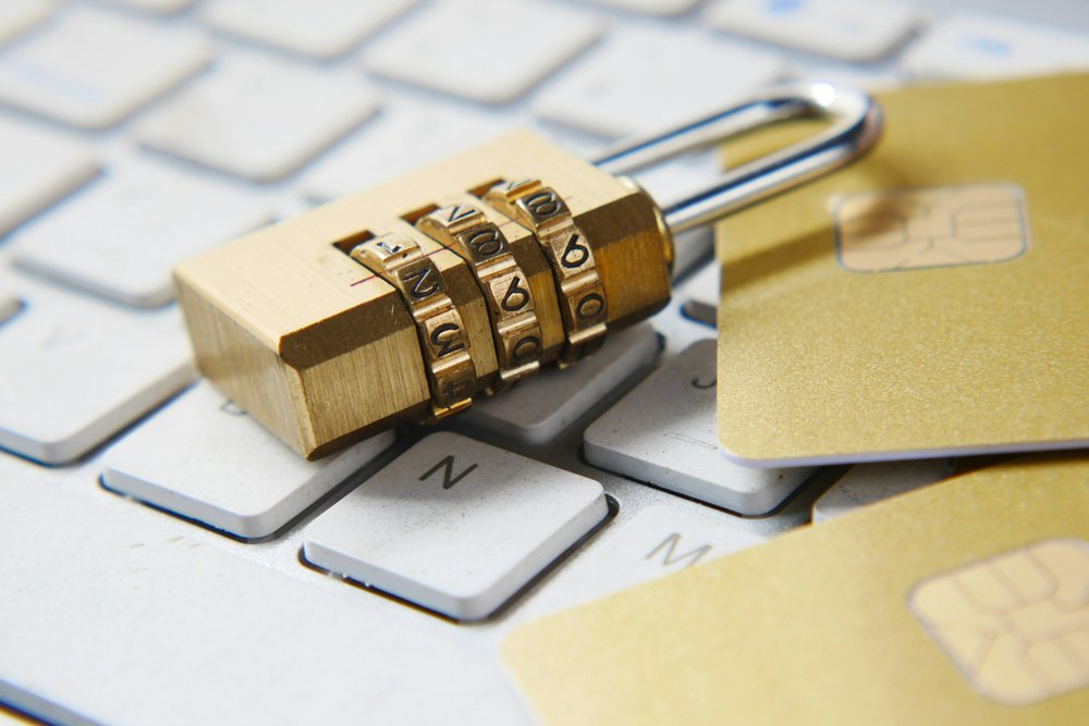 Legal document with GDPR text and a privacy declaration on a desk